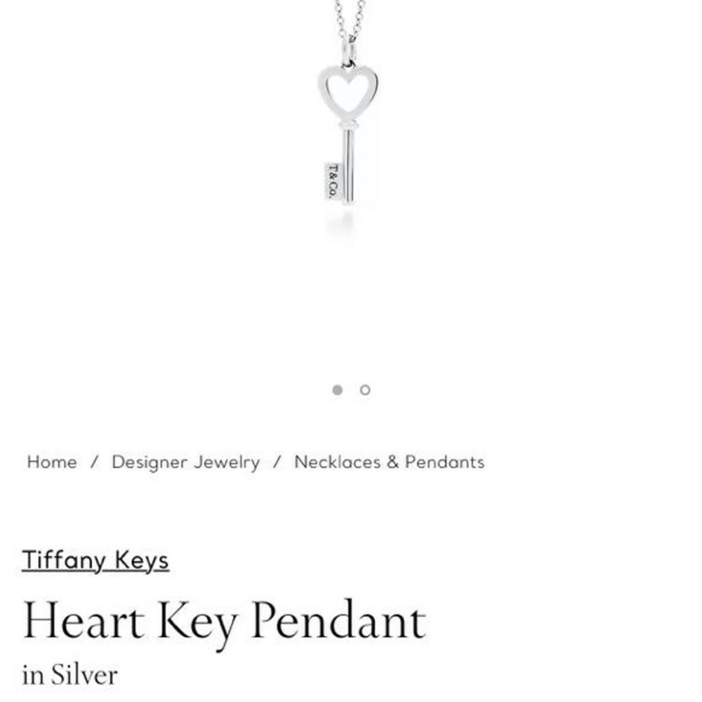 Tiffany & Co. Silver Heart Key Pendant